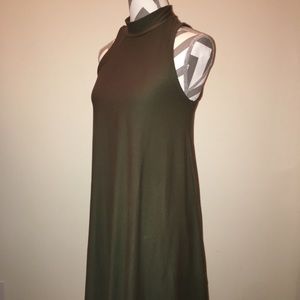Olive green sleeves dress